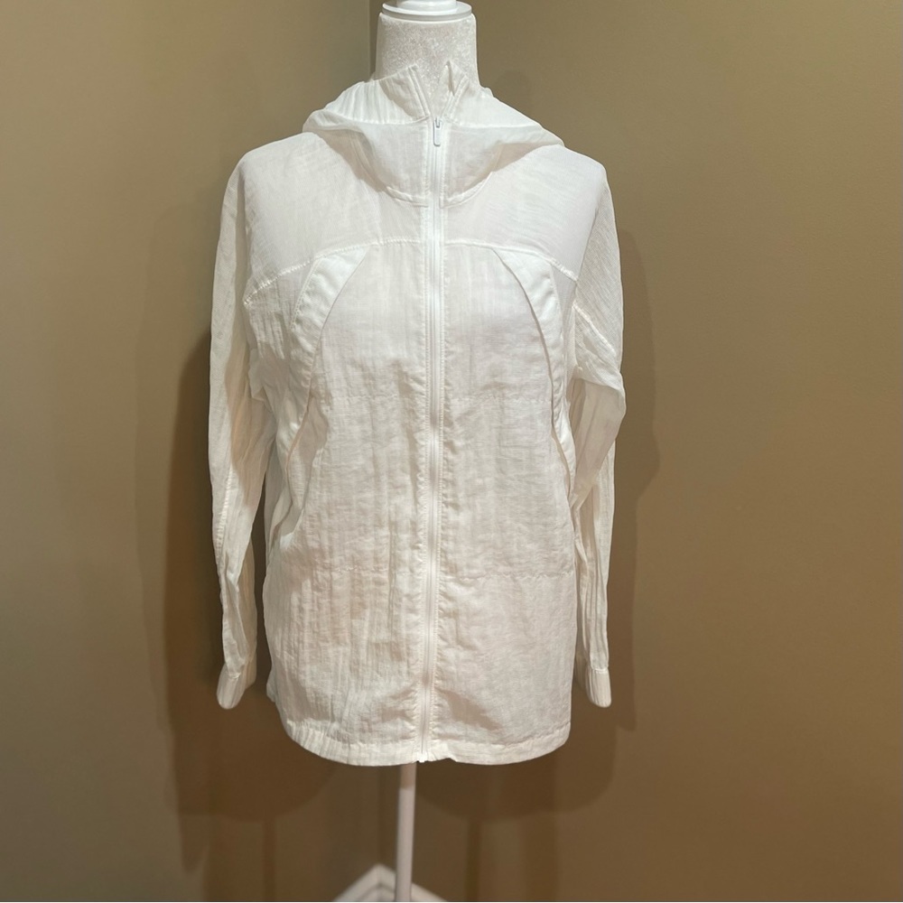 Lululemon White Clear Intention Mesh Jacket